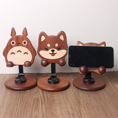 Adorable Totoro - Shaped Phone Holder – Adjustable, Rotatable, and Cute as Can Be! - WOOD KONG
