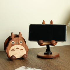 Adorable Totoro - Shaped Phone Holder – Adjustable, Rotatable, and Cute as Can Be! - WOOD KONG