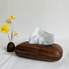 American Black Walnut Simple Rectangular Wooden Tissue Box - WOOD KONG