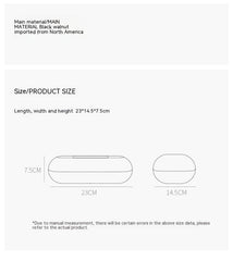 American Black Walnut Simple Rectangular Wooden Tissue Box - WOOD KONG