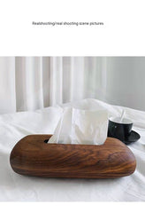 American Black Walnut Simple Rectangular Wooden Tissue Box - WOOD KONG