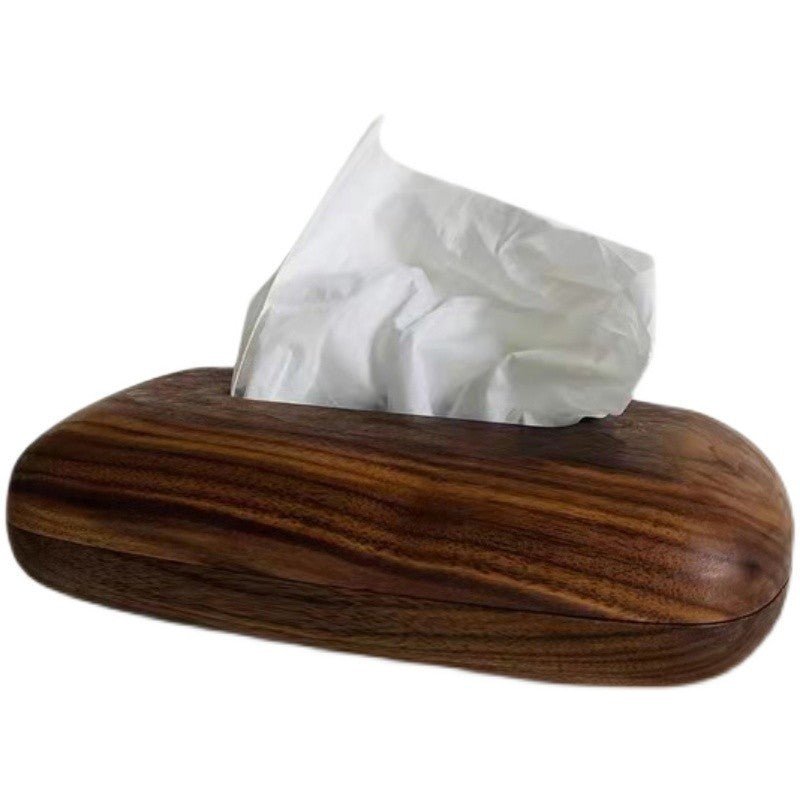 American Black Walnut Simple Rectangular Wooden Tissue Box - WOOD KONG