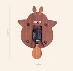 Awesome wooden totoro silent wall clock - WOOD KONG