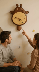 Awesome wooden totoro silent wall clock - WOOD KONG