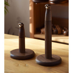 Black Walnut Logs Tabletop Kitchen Fun Tissue Holder - WOOD KONG