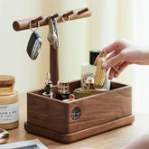 Black Walnut Solid Wood Porch Key Tray Desktop Storage Box Ornaments Key Shelving - WOOD KONG
