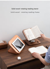 Black Walnut Solid Wood Reading Rack Adjustable Rotating Children's Reading Artifact IPad Bracket - WOOD KONG