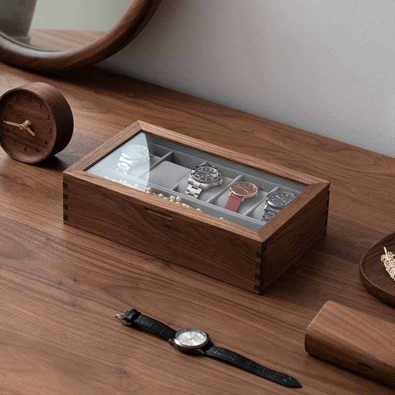 Black Walnut Watch Storage Case - WOOD KONG