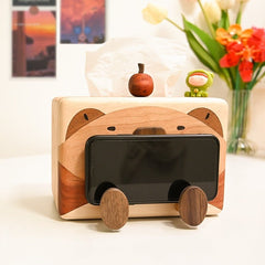 Capybara - Inspired Solid Wood Tissue Box | Adorable & Multi - Functional - WOOD KONG