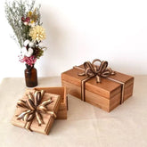 Carved Ribbon Solid Wood Storage Box - WOOD KONG