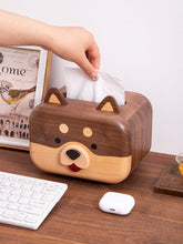 Fun Pet Dog Wooden Tissue Box, Black Walnut Unique Design - WOOD KONG
