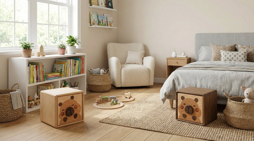 Handcrafted Capybara Solid Wood Storage Cube – The Ultimate "Zen" Home Decor - WOOD KONG