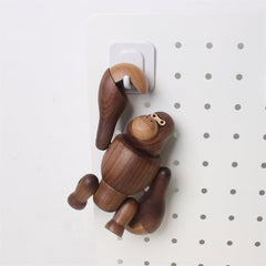 Handcrafted Walnut Gorilla Figure - movable joints & Stunning design - WOOD KONG