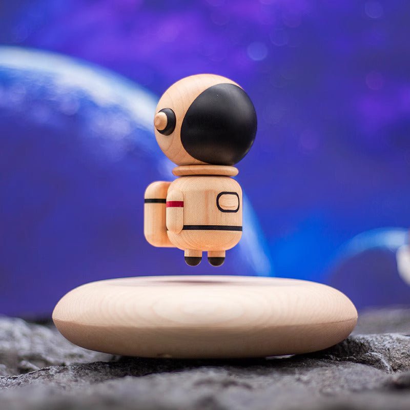 Magnetic Levitation Astronaut figurine handmade by Maple wood - WOOD KONG