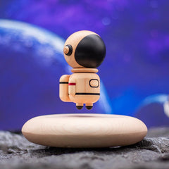 Magnetic Levitation Astronaut figurine handmade by Maple wood - WOOD KONG