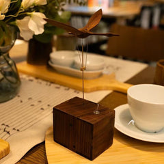 The Ethereal Swan: Handcrafted Black Walnut Kinetic Sculpture & Automata - WOOD KONG