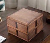 Unique Rotating Wooden Hidden Mechanism Storage Box - WOOD KONG