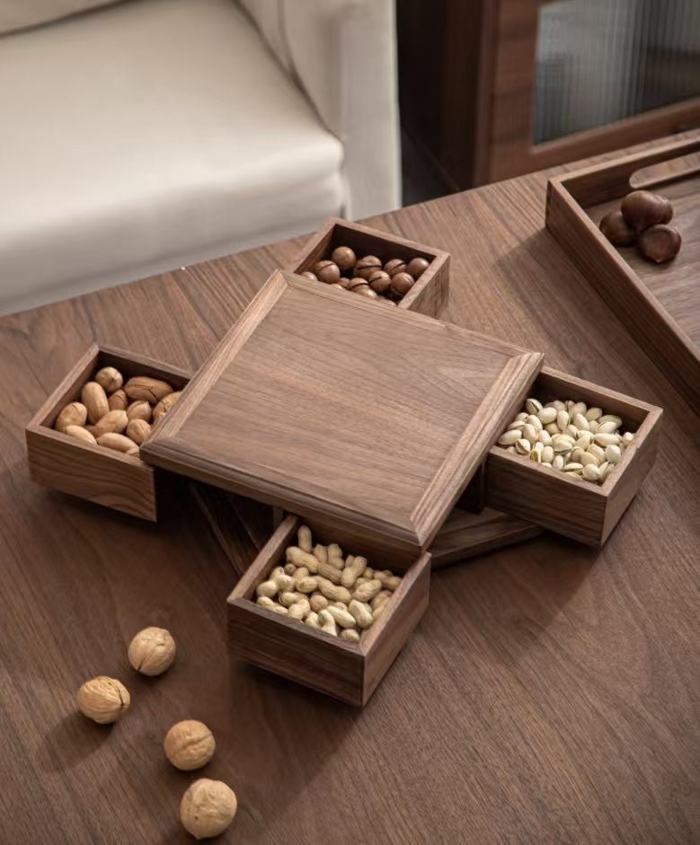 Unique Rotating Wooden Hidden Mechanism Storage Box - WOOD KONG