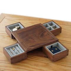 Unique Rotating Wooden Hidden Mechanism Storage Box - WOOD KONG