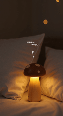 Wooden Cute Mushroom LED Night Light With Touch Switch - WOOD KONG
