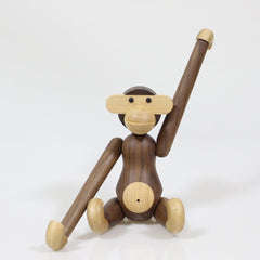 Wooden monkey figurine handmade by black walnut wood - WOOD KONG