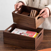 Wooden storage container handmade by black walnut - WOOD KONG