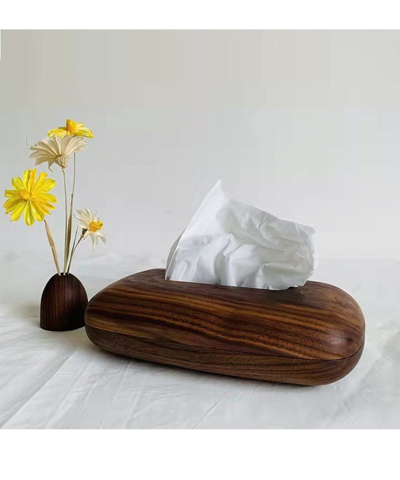 American Black Walnut Simple Rectangular Wooden Tissue Box - WOOD KONG