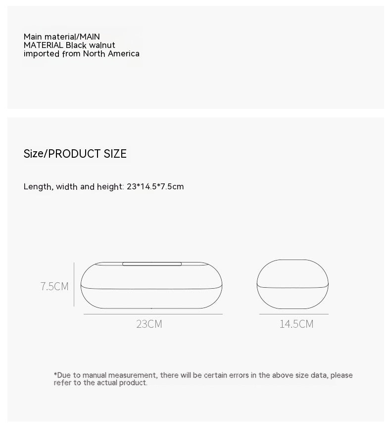 American Black Walnut Simple Rectangular Wooden Tissue Box - WOOD KONG