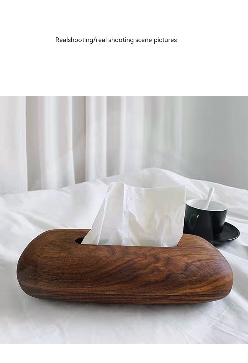American Black Walnut Simple Rectangular Wooden Tissue Box - WOOD KONG