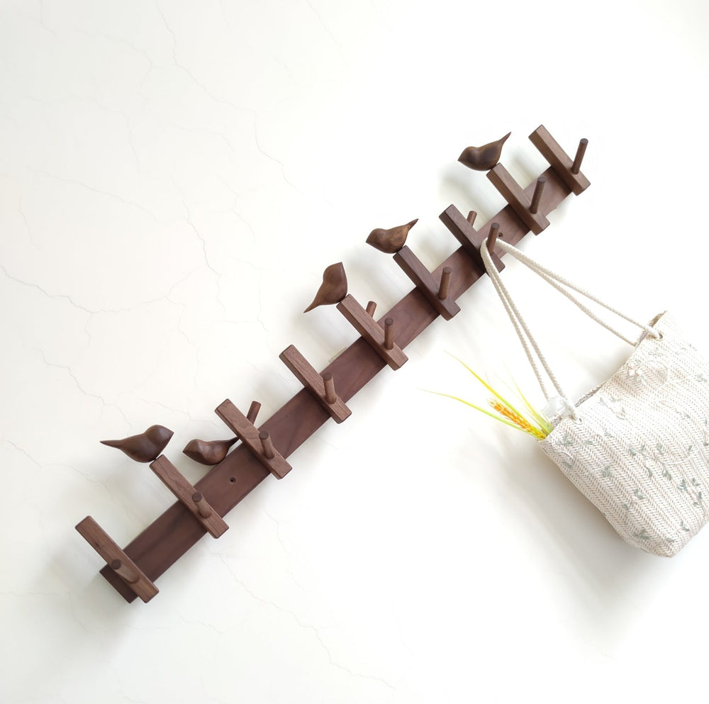 Black Walnut Log Entryway Wall Mounted Coat Hook - WOOD KONG