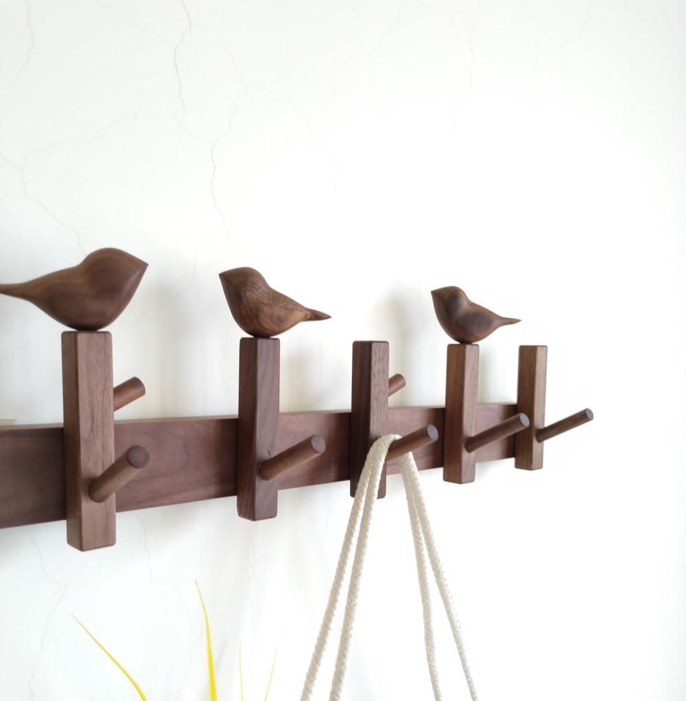 Black Walnut Log Entryway Wall Mounted Coat Hook - WOOD KONG