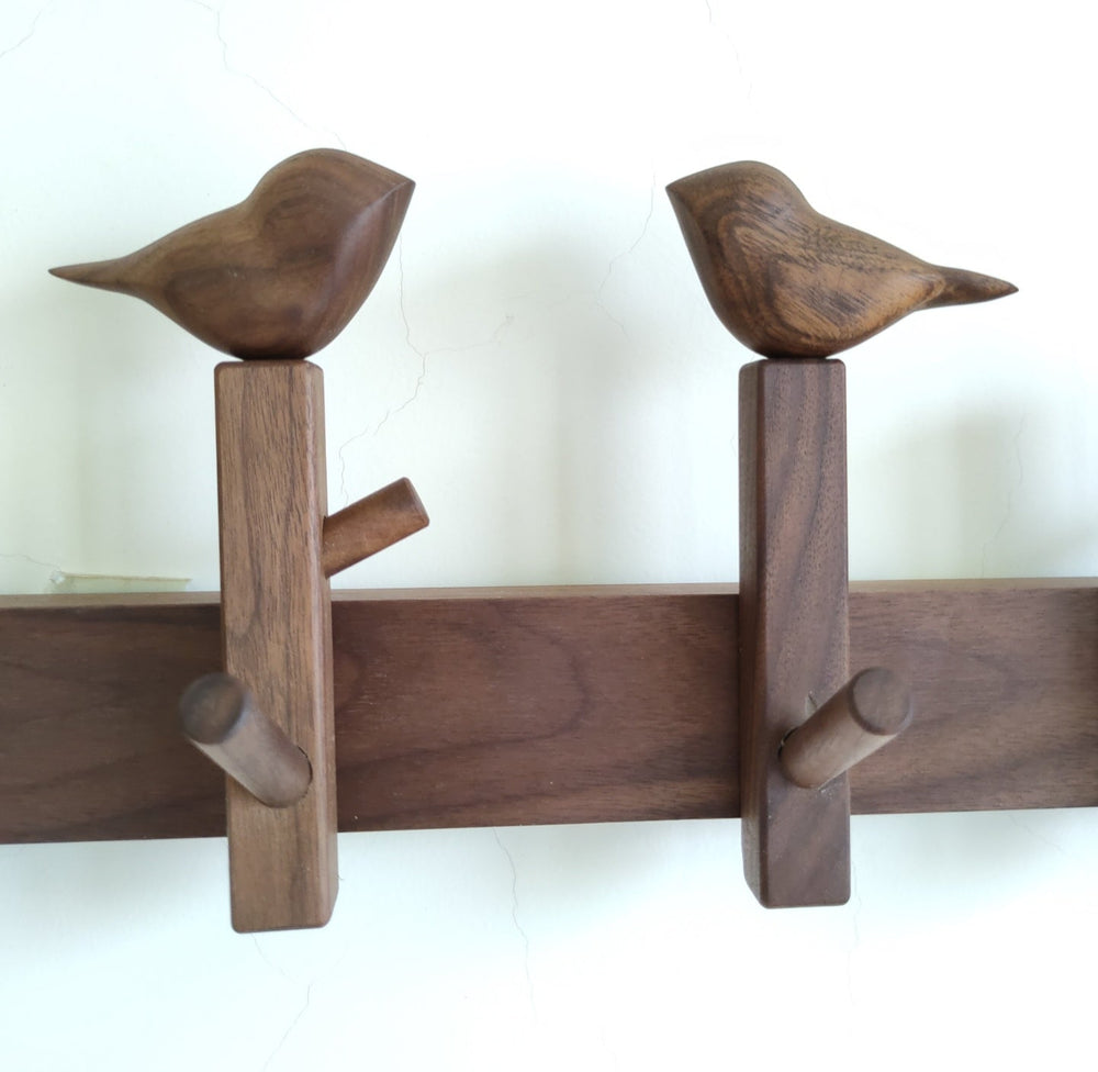 Black Walnut Log Entryway Wall Mounted Coat Hook - WOOD KONG