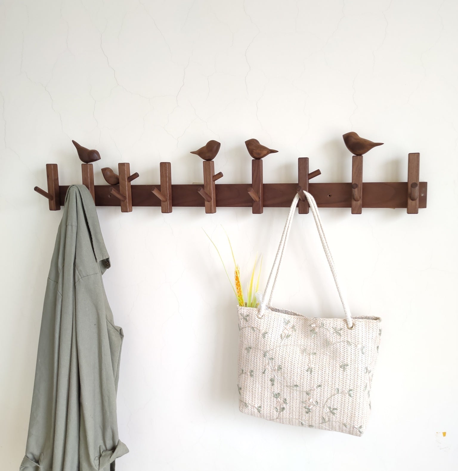 Black Walnut Log Entryway Wall Mounted Coat Hook - WOOD KONG