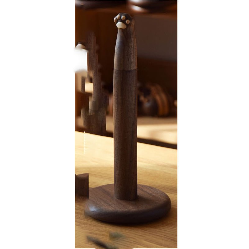 Black Walnut Logs Tabletop Kitchen Fun Tissue Holder - WOOD KONG