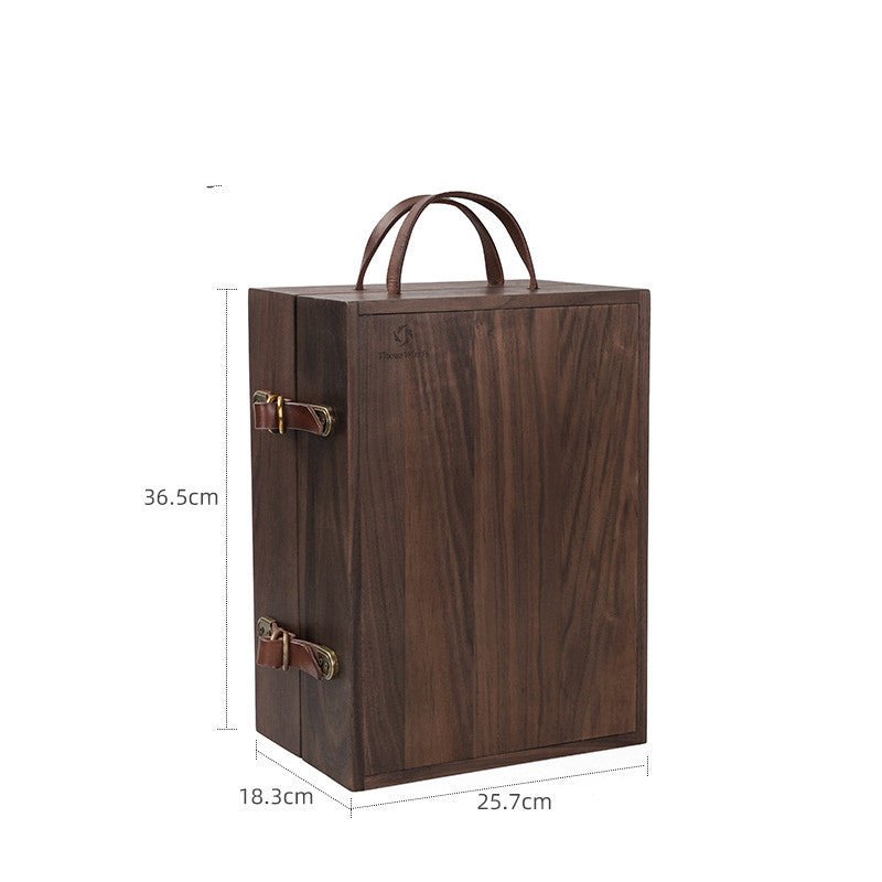 Black Walnut Seasoning Storage Box Outdoor - WOOD KONG