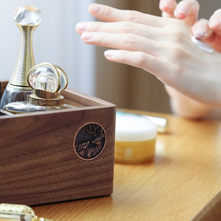 Black Walnut Solid Wood Porch Key Tray Desktop Storage Box Ornaments Key Shelving - WOOD KONG