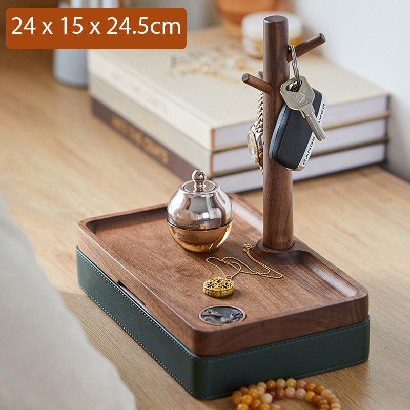 Black Walnut Solid Wood Porch Key Tray Desktop Storage Box Ornaments Key Shelving - WOOD KONG