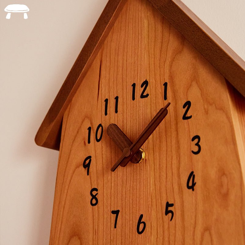 Charming Wooden House Cuckoo Clock with Swinging Bunny Pendulum - WOOD KONG