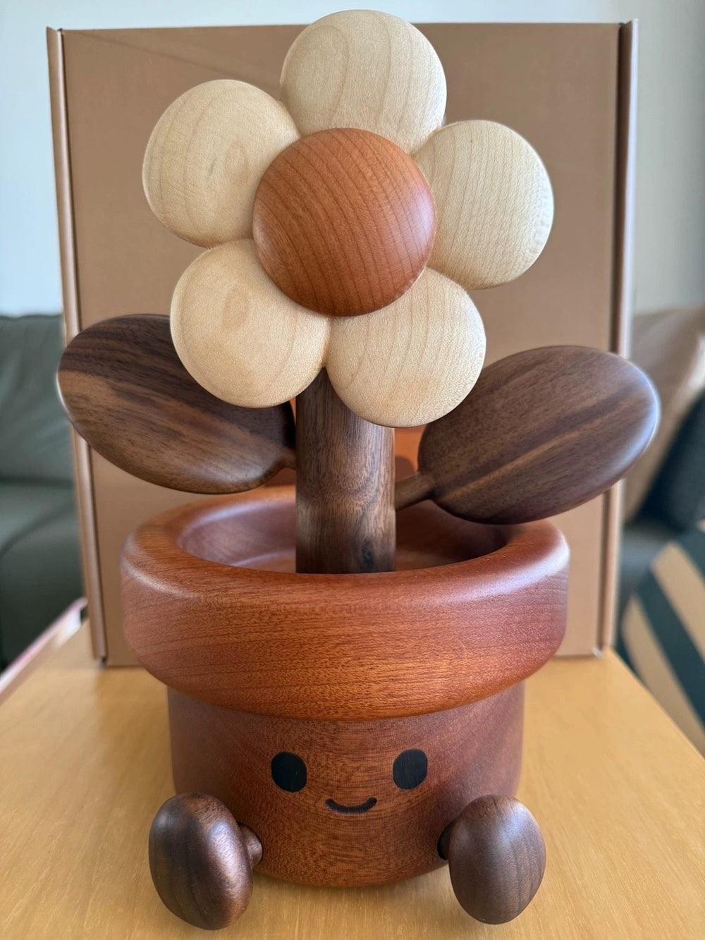 Handcrafted Wooden Sunflower – Soothing & Uplifting Home Décor - WOOD KONG