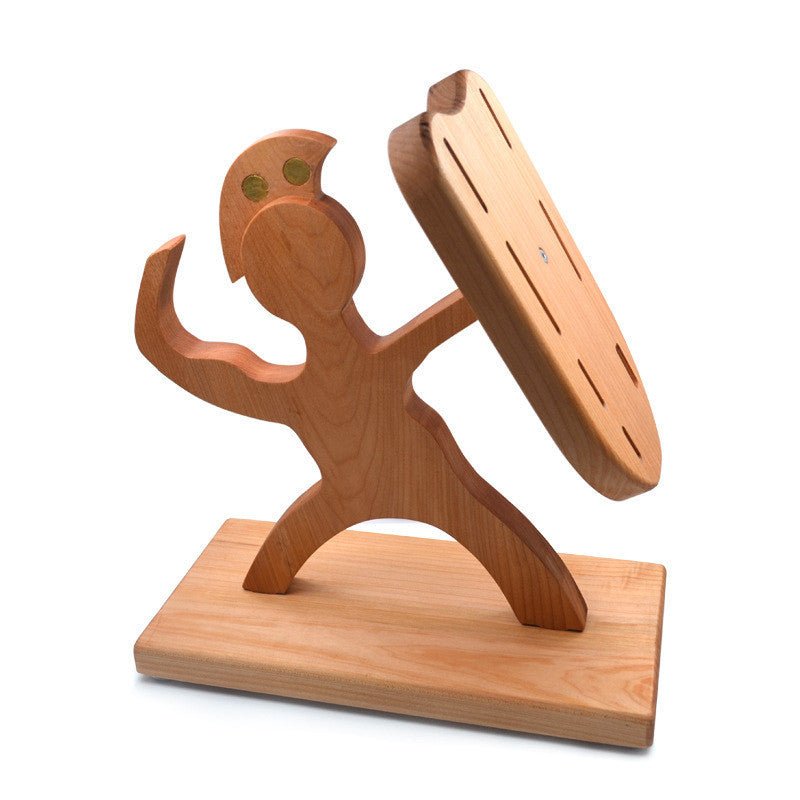 Humanoid Creative Maple Wooden Knife Holder - WOOD KONG
