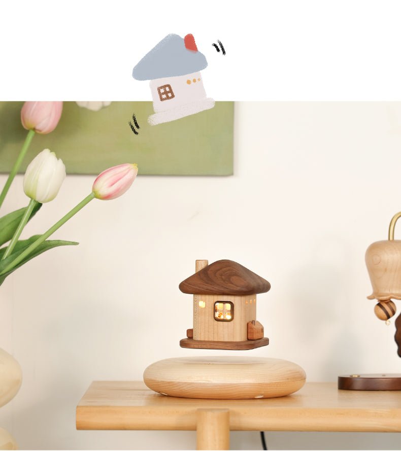 Magnetic Levitation Wooden Cottage: Handcrafted Tradition Meets Modern Innovation - WOOD KONG