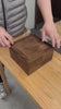 Black Walnut Rotating Storage Box — Layered Organizer