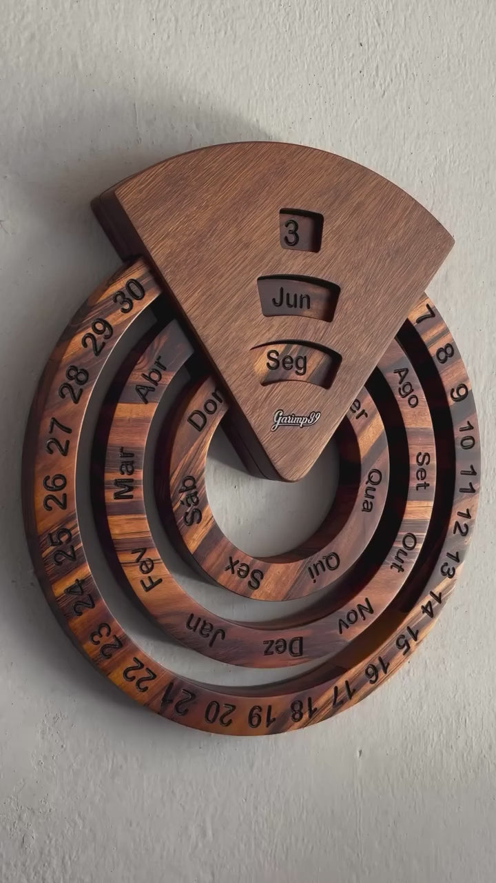 Wooden Perpetual Calendar wall decor– Reusable Lifetime Calendar, Minimalist Home & Office Gift