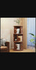 Minimalist Solid Wood Rotating Bookshelf, 360° Swivel Bookcase for Modern Home Decor
