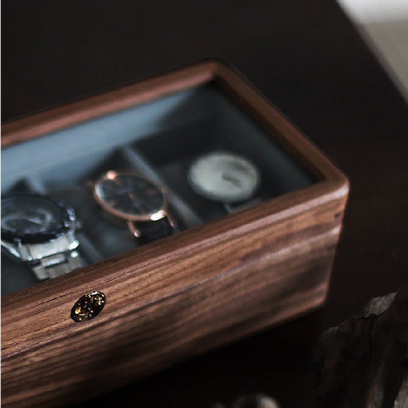 Solid Wood Mechanical Watch Storage Display Box - WOOD KONG
