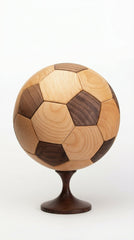 The Interlocking Sphere: 3D Wooden Soccer Puzzle | Black Walnut Masterpiece - WOOD KONG
