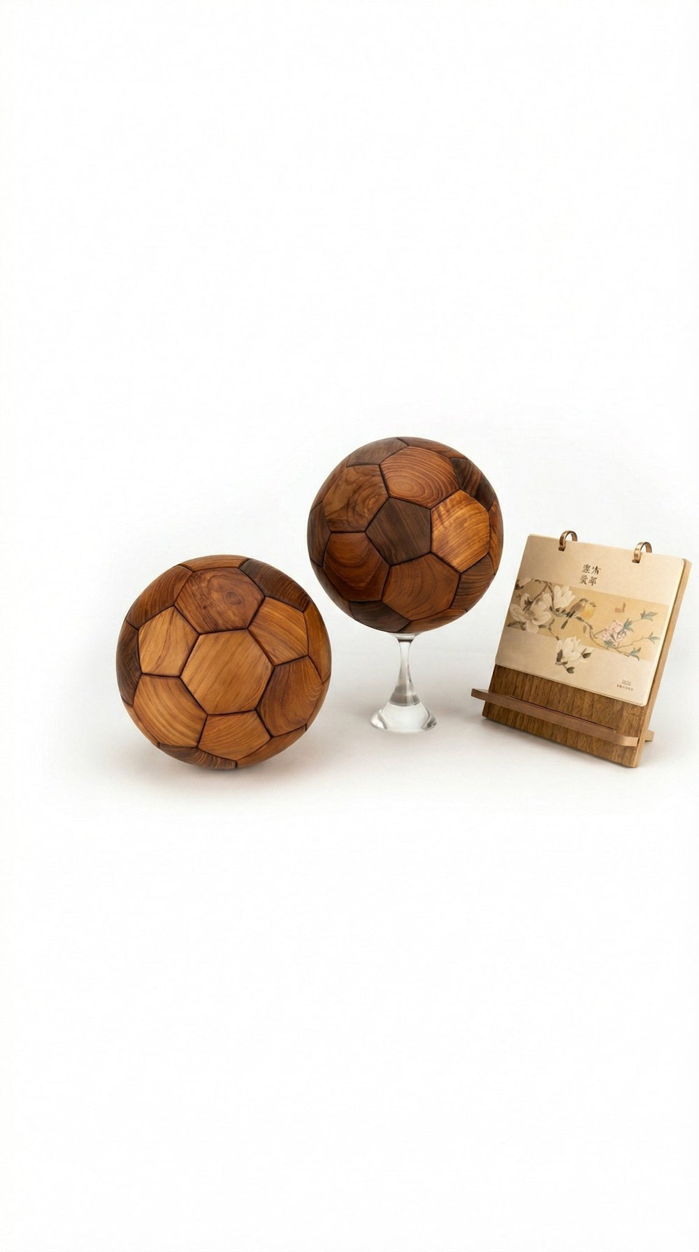 The Interlocking Sphere: 3D Wooden Soccer Puzzle | Black Walnut Masterpiece - WOOD KONG