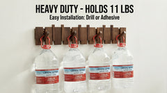 The Piano Rack: Handcrafted North American Walnut Flip - Down Wall Hooks - WOOD KONG