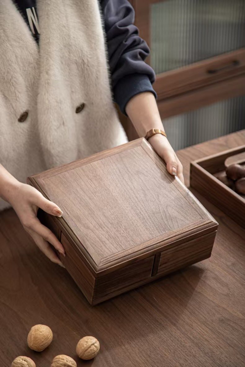 Unique Rotating Wooden Hidden Mechanism Storage Box - WOOD KONG