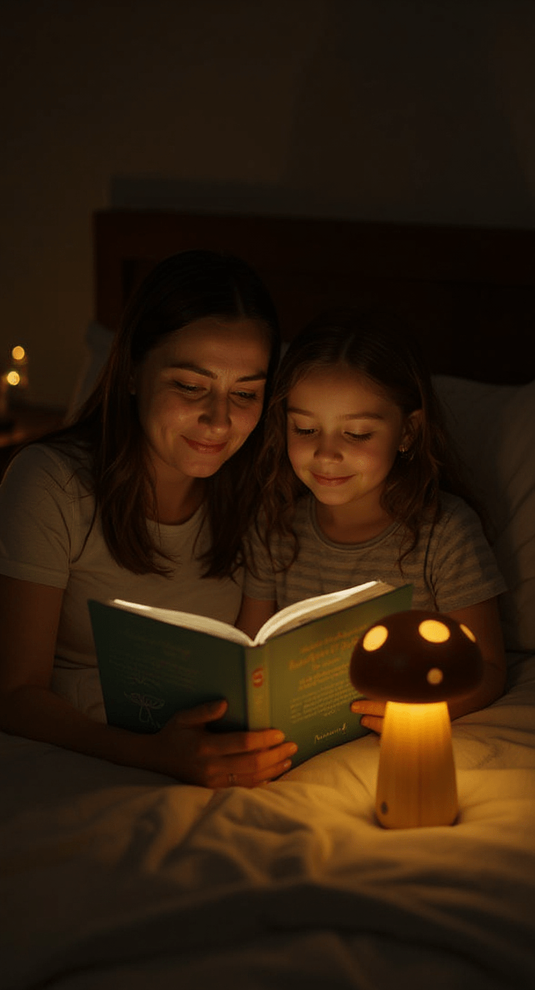 Wooden Cute Mushroom LED Night Light With Touch Switch - WOOD KONG